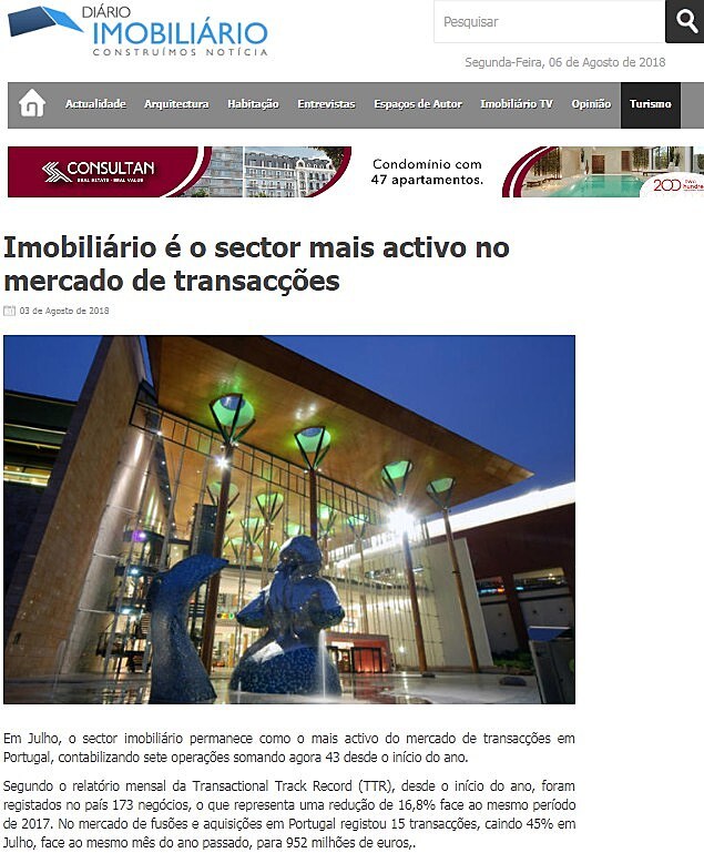 Imobilirio  o sector mais activo no mercado de transaces